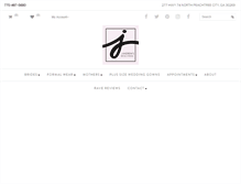 Tablet Screenshot of jandrewsbridal.com
